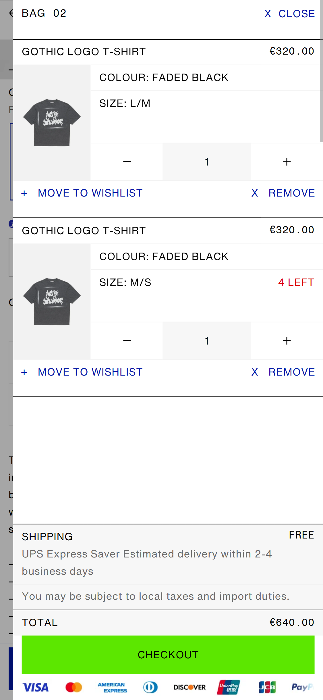Acne Studios — Cart Urgency