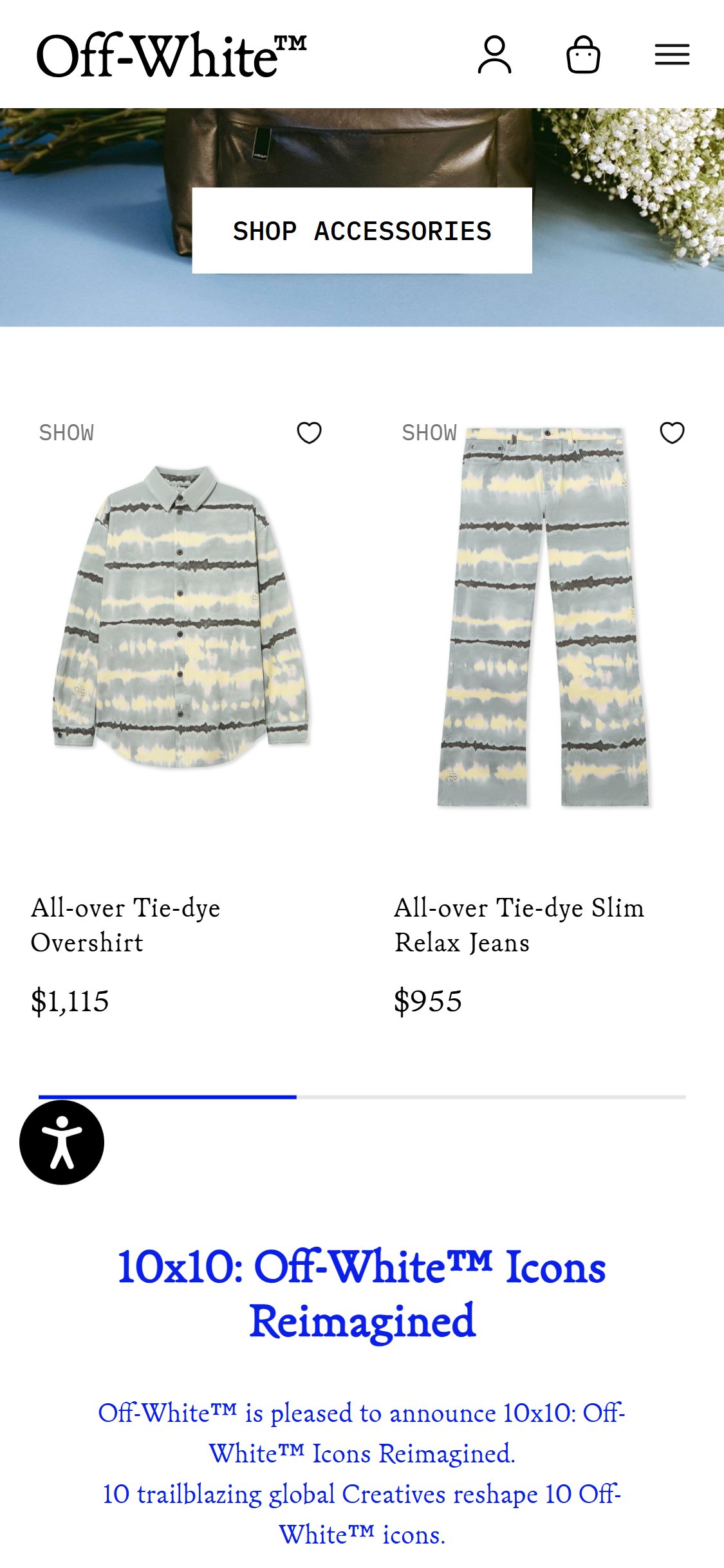 Off-White™ — Homepage Tiles (Mobile)